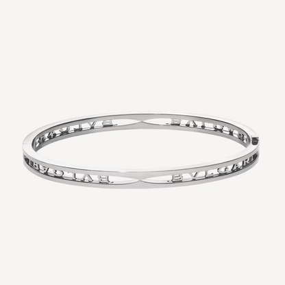 [AuraEcho]ZERO 1 SPIRAL LOGO SILVER BRACELET
