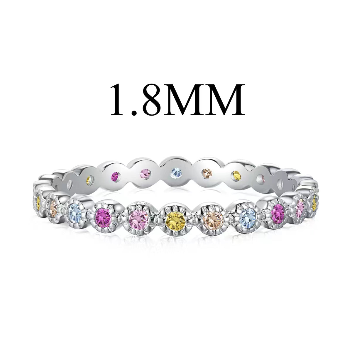 [AuraEcho]Unique Scintillating Round Cut Daily Ring