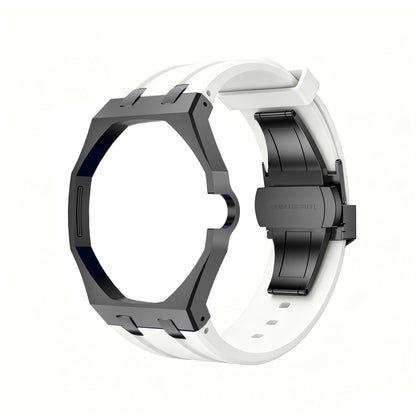 [AuraEcho]Oak Pop Black Steel Case & Silicone Strap(Only Strap)