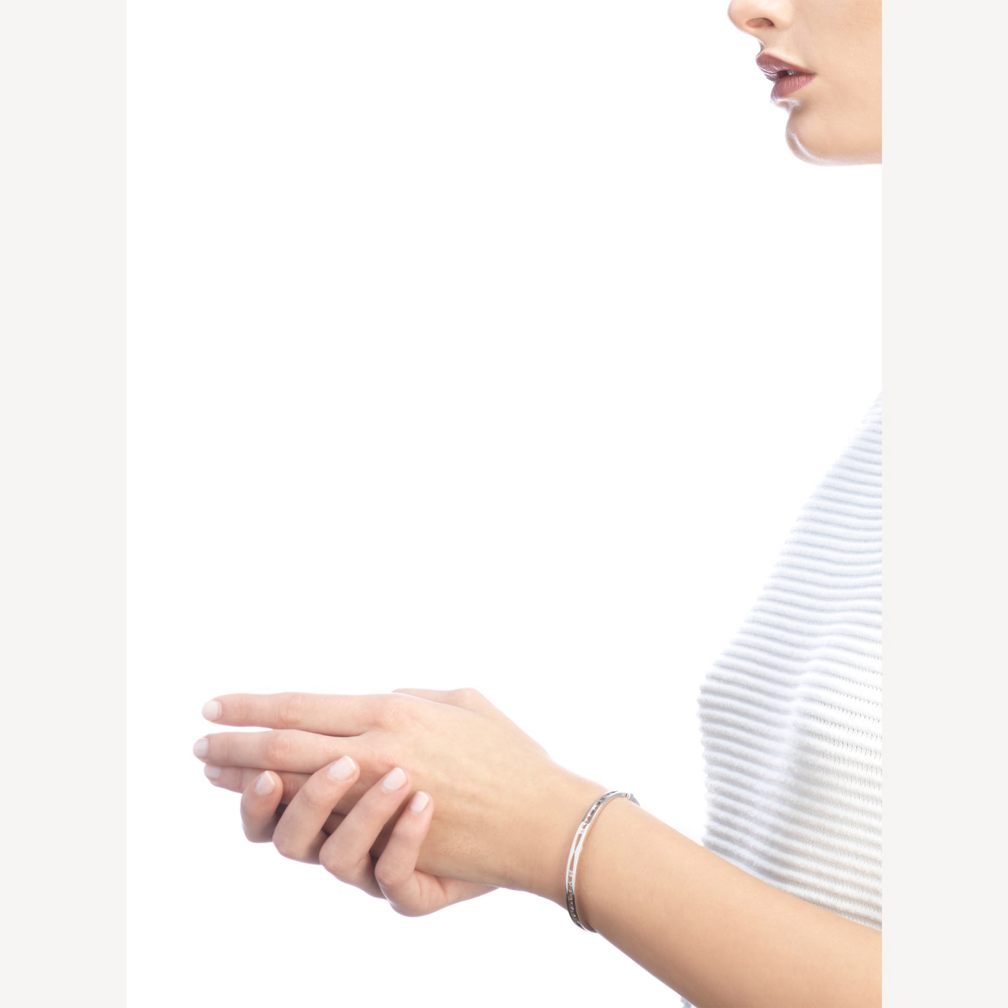 [AuraEcho]ZERO 1 SPIRAL LOGO SILVER BRACELET