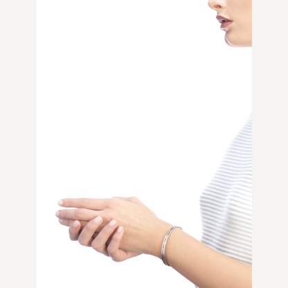 [AuraEcho]ZERO 1 SPIRAL LOGO SILVER BRACELET