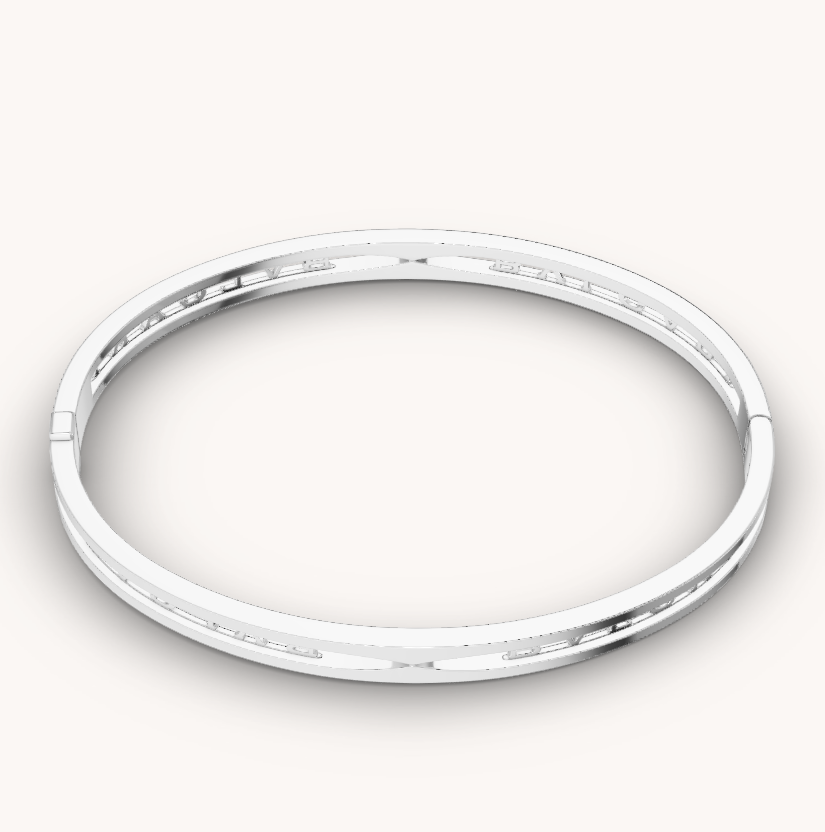 [AuraEcho]ZERO 1 SPIRAL LOGO SILVER BRACELET