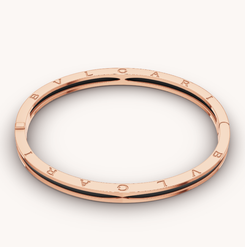 [AuraEcho]ZERO 1 PINK GOLD WITH BLACK CERAMIC BRACELET