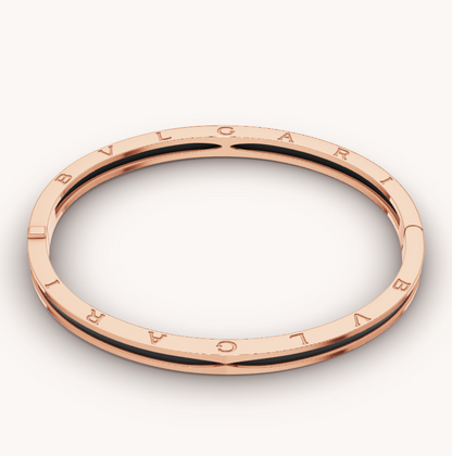 [AuraEcho]ZERO 1 PINK GOLD WITH BLACK CERAMIC BRACELET