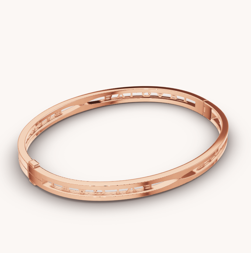 [AuraEcho]ZERO 1 SPIRAL LOGO PINK GOLD BRACELET