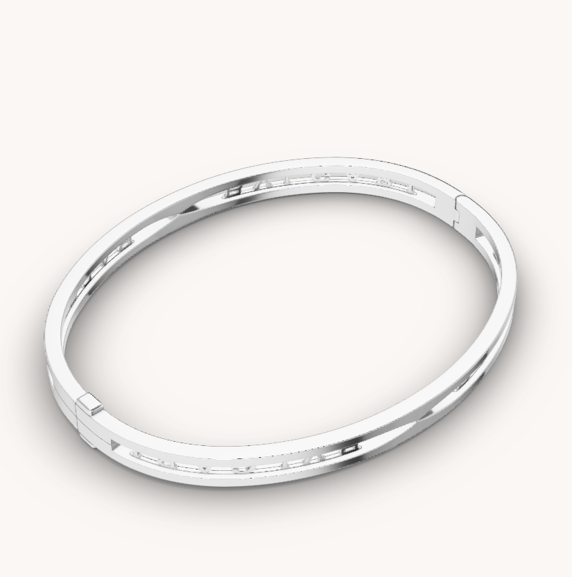 [AuraEcho]ZERO 1 SPIRAL LOGO SILVER BRACELET