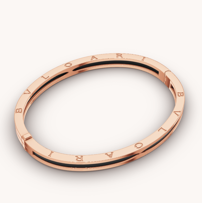 [AuraEcho]ZERO 1 PINK GOLD WITH BLACK CERAMIC BRACELET