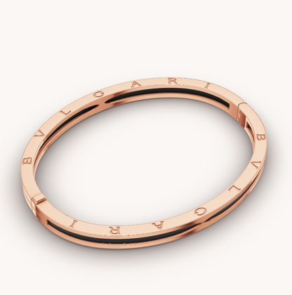 [AuraEcho]ZERO 1 PINK GOLD WITH BLACK CERAMIC BRACELET