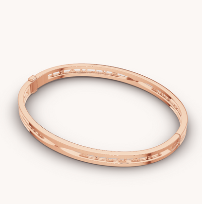 [AuraEcho]ZERO 1 SPIRAL LOGO PINK GOLD BRACELET