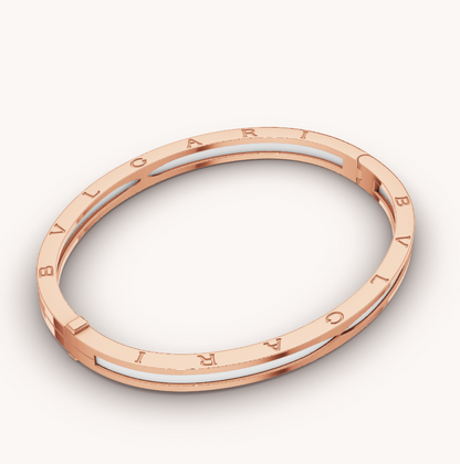 [AuraEcho]ZERO 1 PINK GOLD WITH WHITE CERAMIC BRACELET