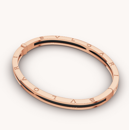 [AuraEcho]ZERO 1 PINK GOLD WITH BLACK CERAMIC BRACELET
