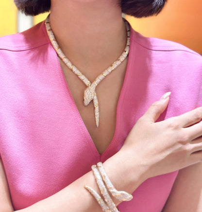 [AuraEcho]HAUTE COUTURE GOLD SERPENTI NECKLACE