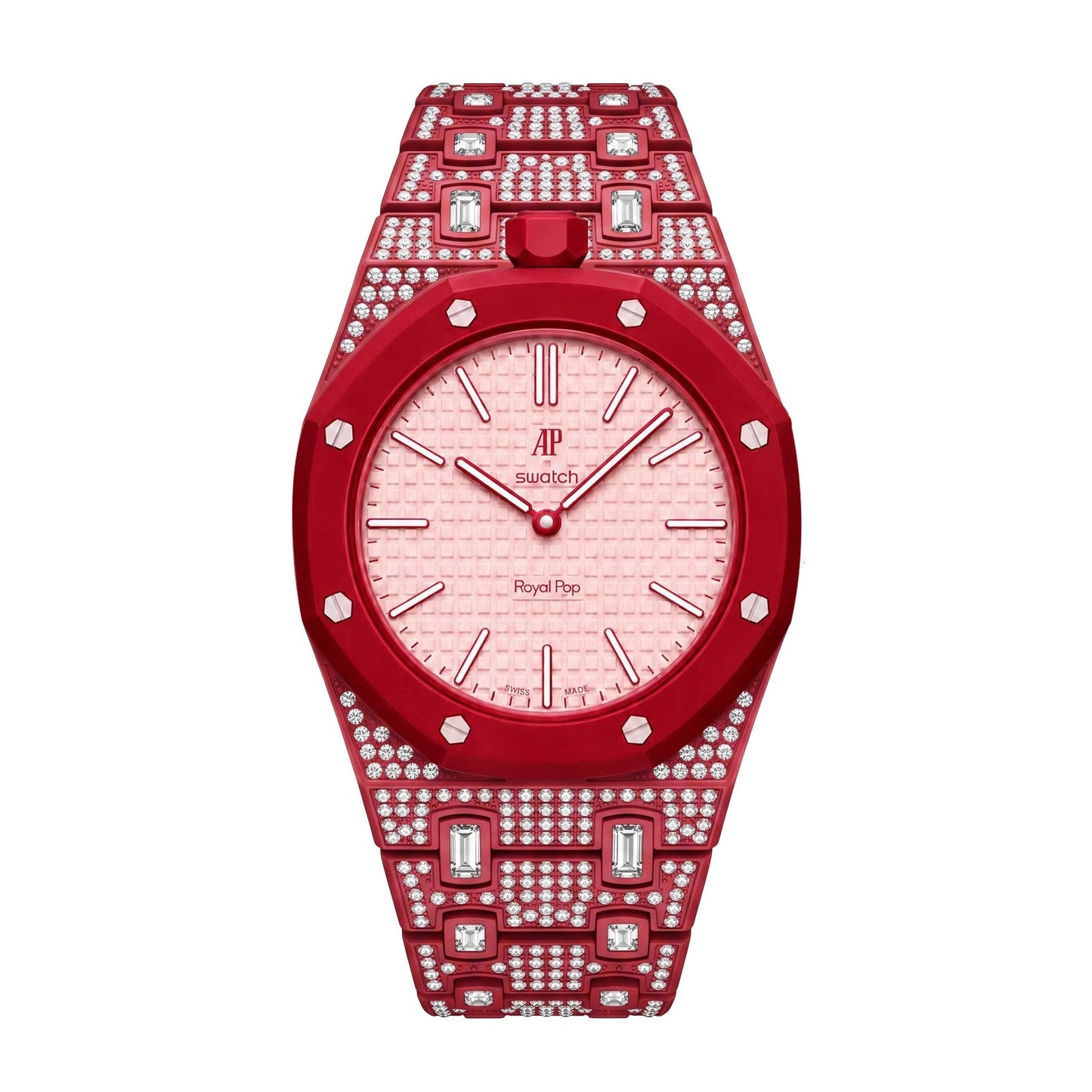 [AuraEcho]Royal Oak Pop Exclusive Bioceramic Case & Bioceramic Strap Full Diamond