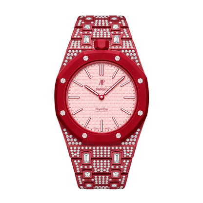 [AuraEcho]Royal Oak Pop Exclusive Bioceramic Case & Bioceramic Strap Full Diamond