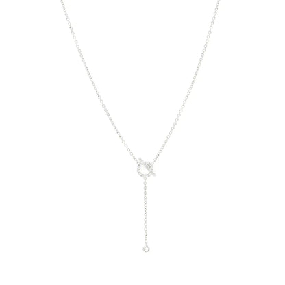 [AuraEcho]FINESSE SILVER DIAMOND NECKLACE