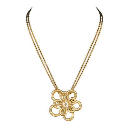 [AuraEcho]FLOWERLACE NECKLACE 5 DIAMONDS