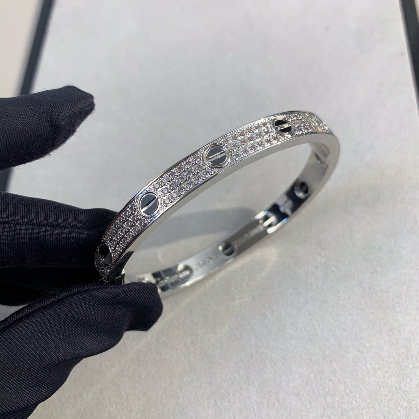 [AuraEcho]LOVE BRACELET 6.1MM DIAMOND-PAVED CERAMIC