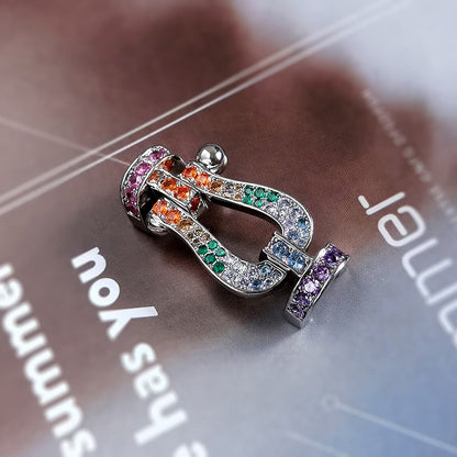 [AuraEcho]FORCE LARGE HORSESHOE  COLORED DIAMOND BRACELET ROSE GOLD