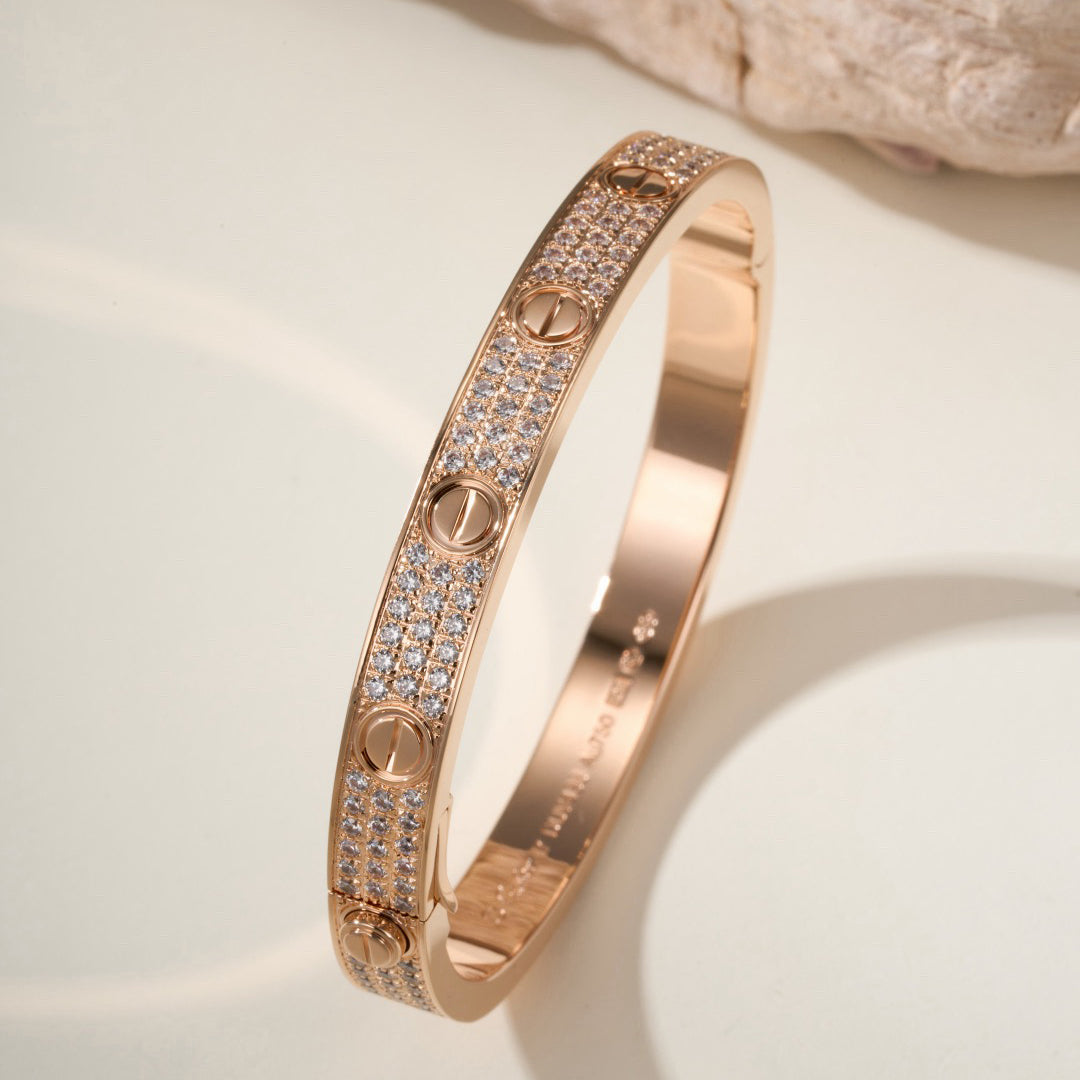 [AuraEcho]LOVE BRACELET 6.1MM DIAMOND-PAVED
