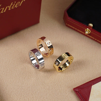[AuraEcho]LOVE 5.5MM 3 DIAMOND RING