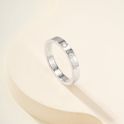 [AuraEcho]LOVE RING 4MM 1 DIAMOND