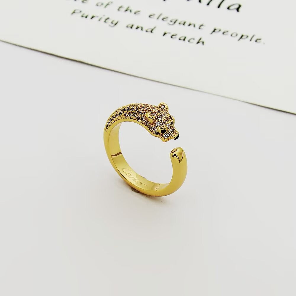 [AuraEcho]PANTHERE HALF DIAMOND SMALL RING