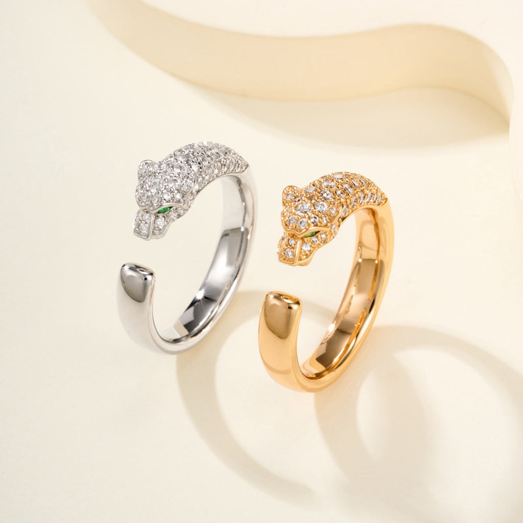[AuraEcho]PANTHERE HALF DIAMOND SMALL RING