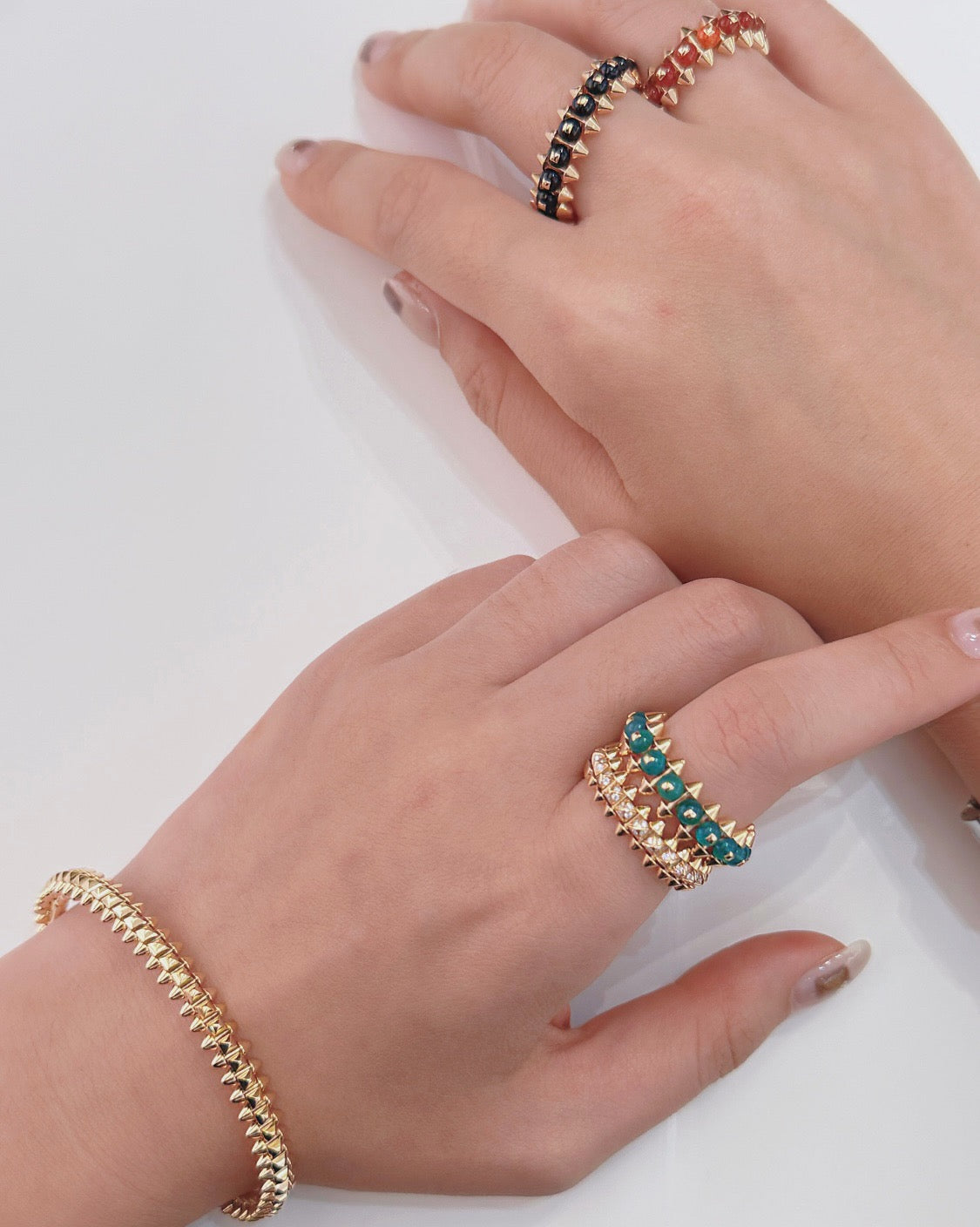 [AuraEcho]CLASH 7.9MM AGATE CHALCEDONY RING