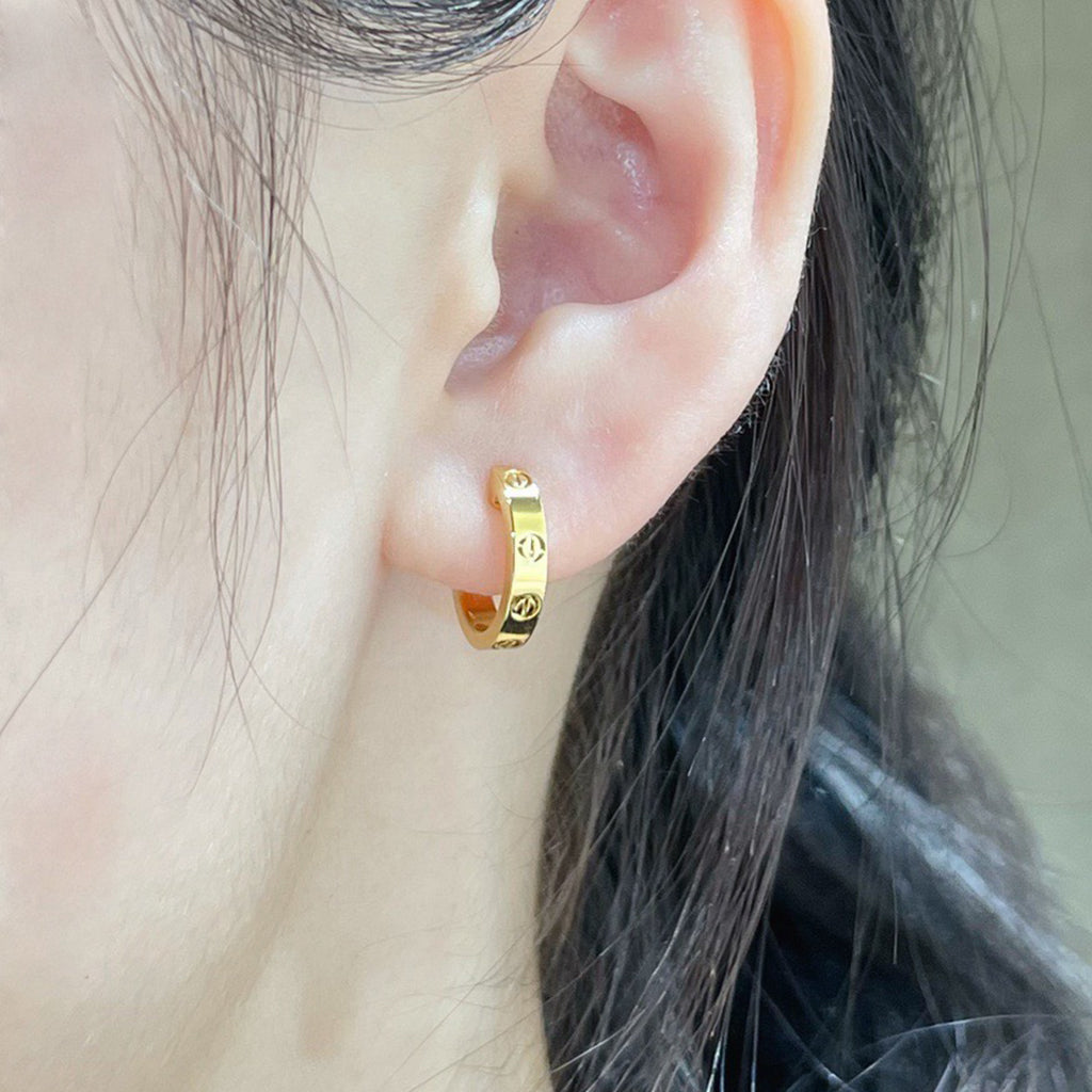 [AuraEcho]LOVE EARRINGS 2.65 MM NO DIAMOND SMALL