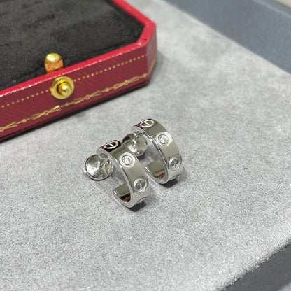 [AuraEcho]LOVE EARRINGS 5.7MM 2 DIAMONDS