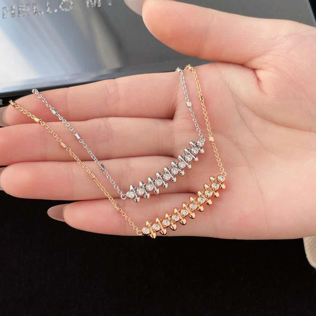 [AuraEcho]CLASH  MEDIUM DIAMOND NECKLACE