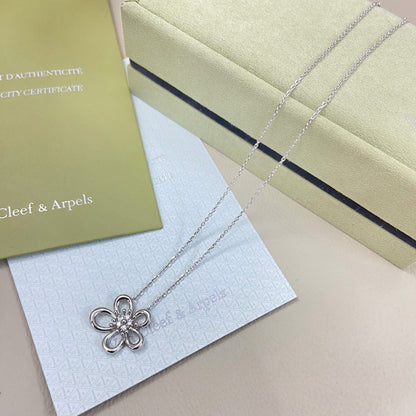 [AuraEcho]FLOWERLACE NECKLACE 5 DIAMONDS