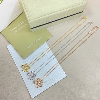 [AuraEcho]FLOWERLACE NECKLACE 5 DIAMONDS