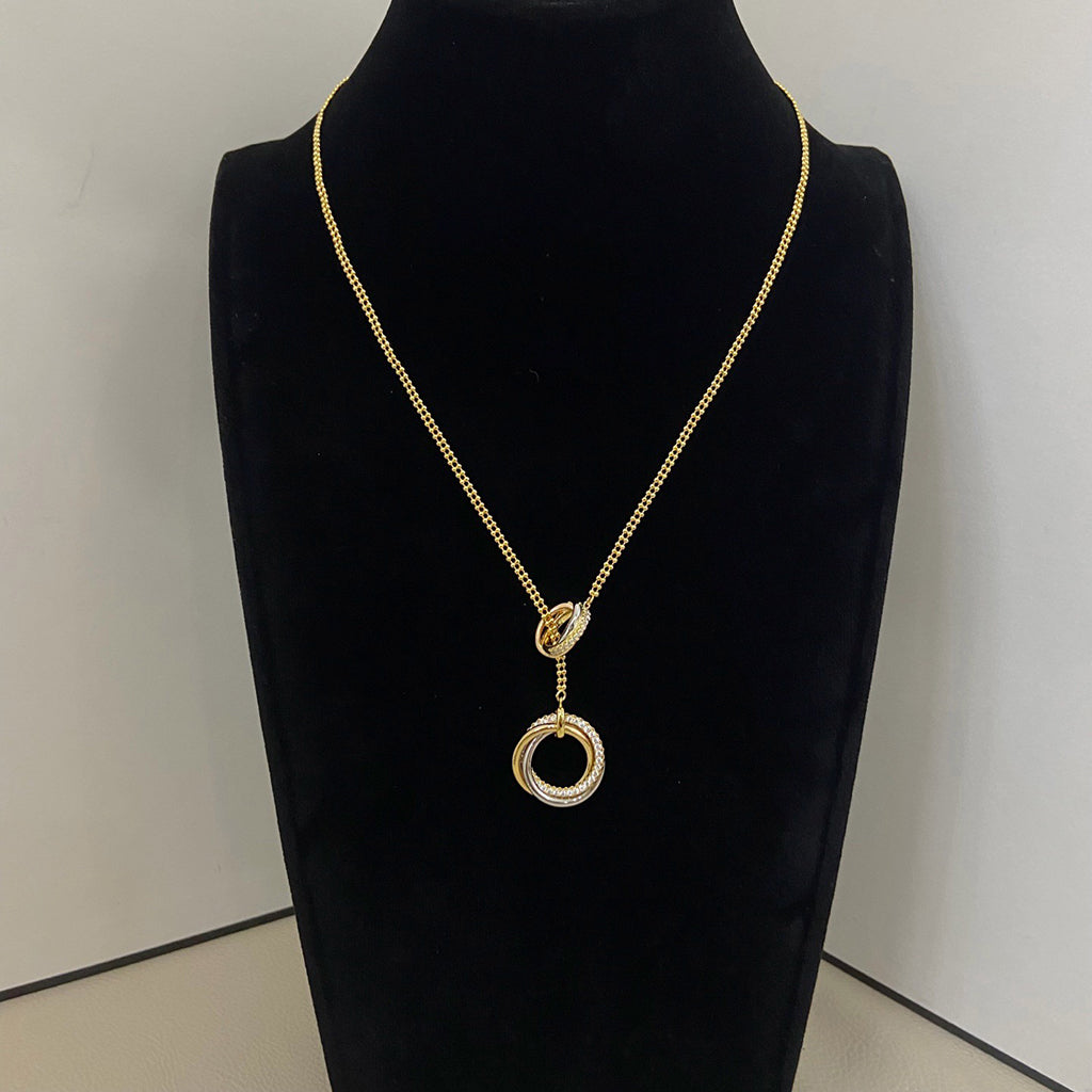 [AuraEcho]TRINITY DIAMONDS NECKLACE