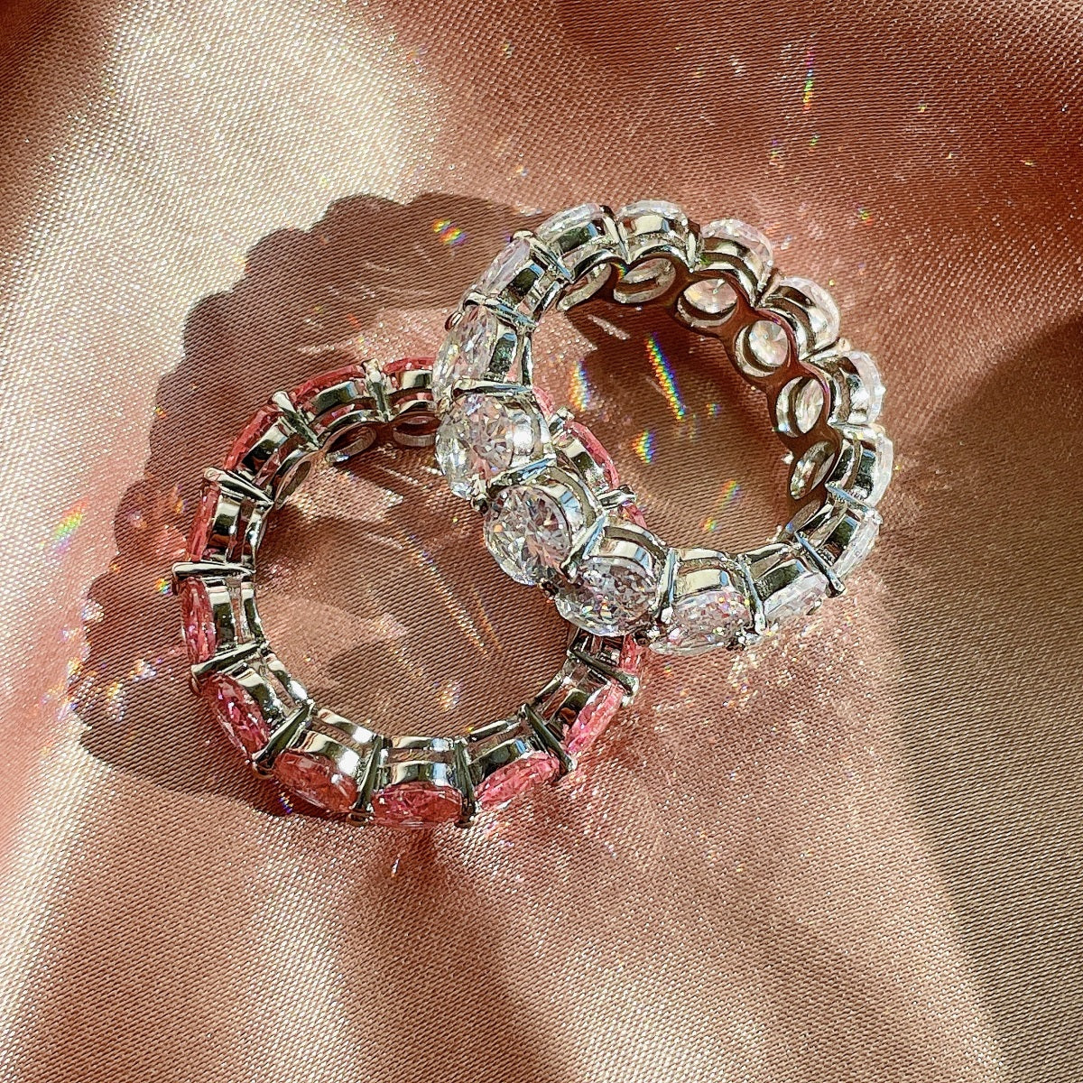 [AuraEcho]Dainty Elongated Cushion Cut Tennis Ring