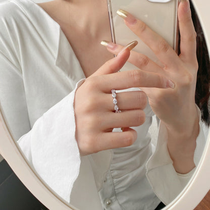 [AuraEcho]Exquisite Pear Cut Tennis Ring