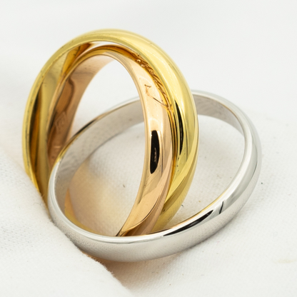 [AuraEcho]TRINITY RING GOLD PINK GOLD SILVER