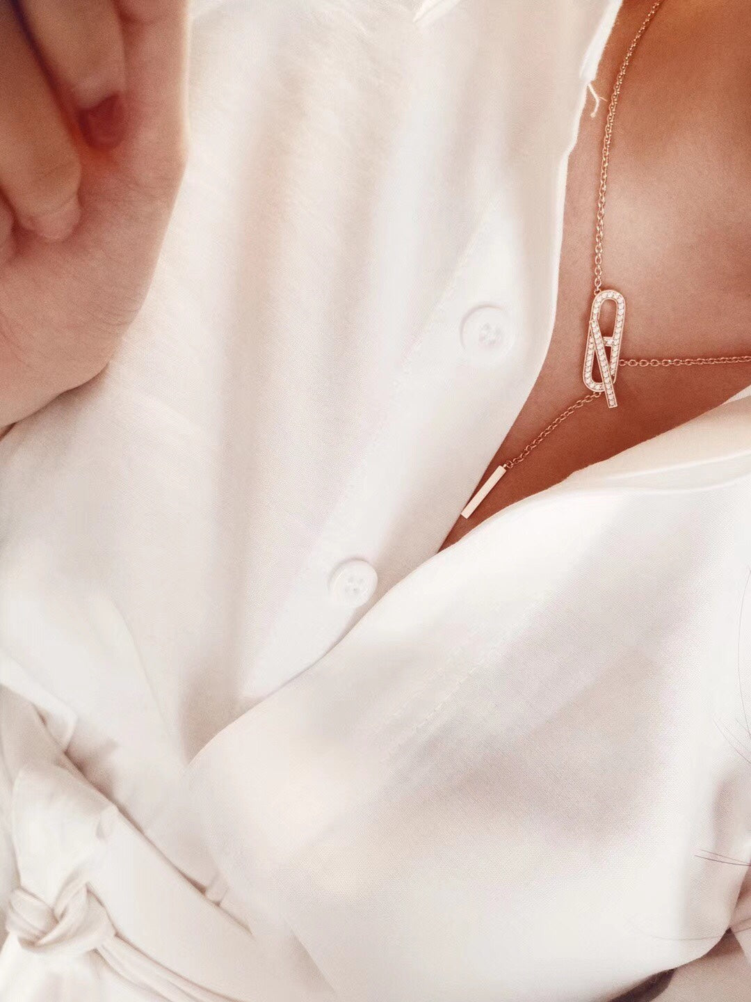 [AuraEcho]HM FIRE PIG NOSE NECKLACE TRENDY STREET