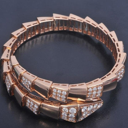 [AuraEcho]SERPENTI WIDE BRACELET PINK GOLD DIAMOND