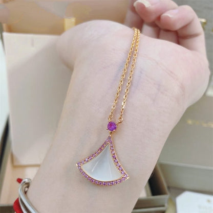 [AuraEcho]DREAM NECKLACE MOP DIAMOND PINK