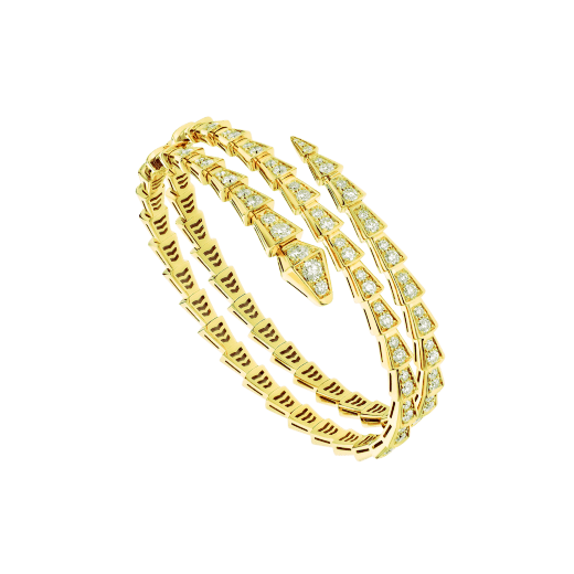 [AuraEcho]SERPENTI BRACELET GOLD DIAMOND DOUBLE ROW