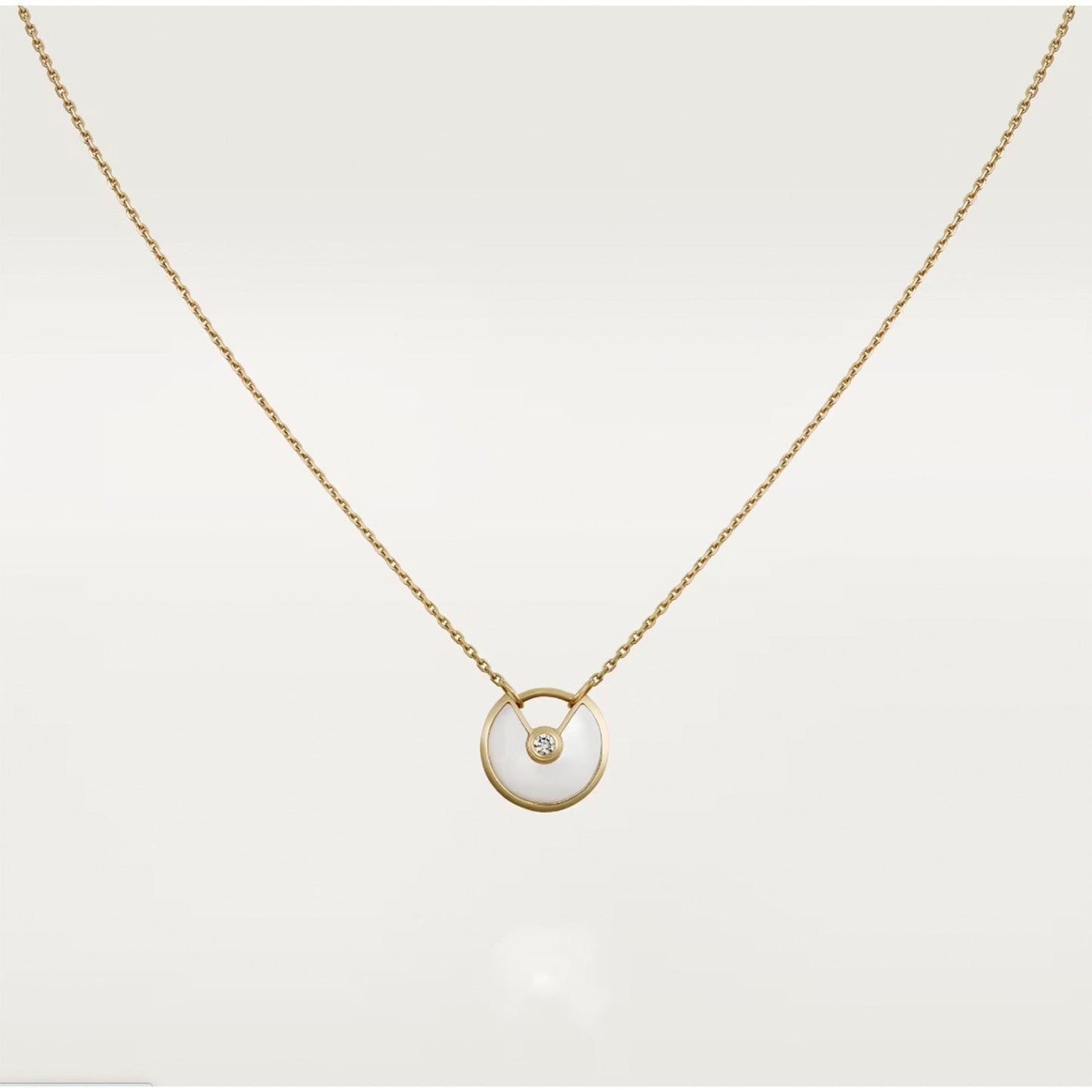 [AuraEcho]AMULETTE ROSE GOLD MOP NECKLACE