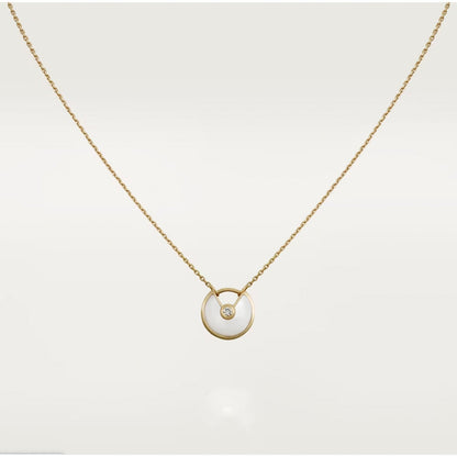 [AuraEcho]AMULETTE ROSE GOLD MOP NECKLACE