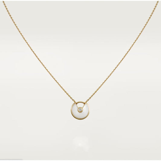 [AuraEcho]AMULETTE ROSE GOLD MOP NECKLACE