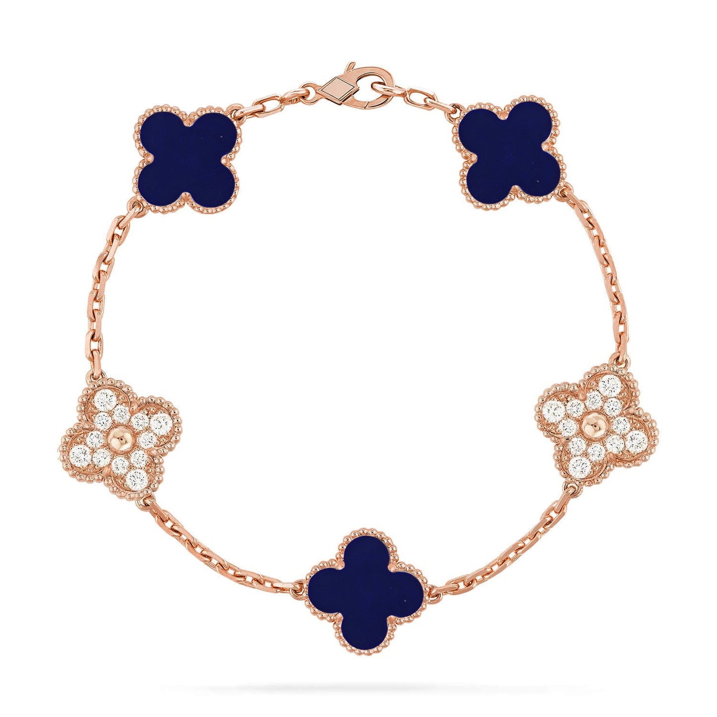 [AuraEcho]CLOVER 5 MOTIF LAPIS LAZULI BRACELET COLLECTION