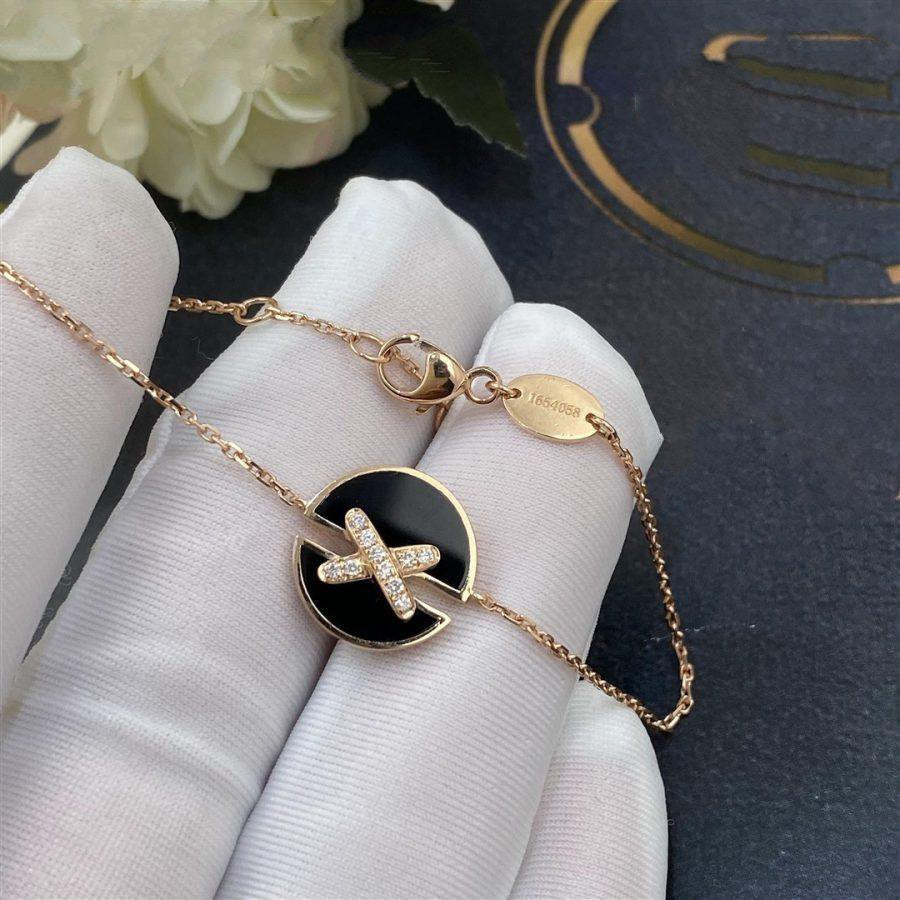 [AuraEcho]JEUX DE BRACELET ONYX PINK GOLD DIAMOND