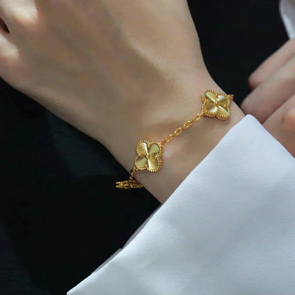 [AuraEcho] CLOVER 5 MOTIF LASER BRACELET COLLECTION