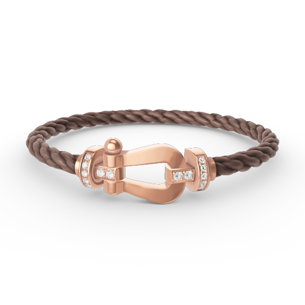 [AuraEcho]FORCE LARGE HORSESHOE HALF DIAMOND BRACELET ROSE GOLD