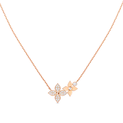 [AuraEcho]STAR BLOSSOM NECKLACE PINK GOLD DIAMONDS