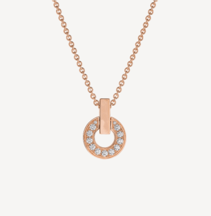 [AuraEcho]GARI NECKLACE PINK GOLD DIAMOND